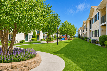 Kensington place landscaped courtyards with mature greenery
